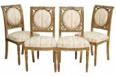 (4) LOUIS XVI STYLE UPHOLSTERE