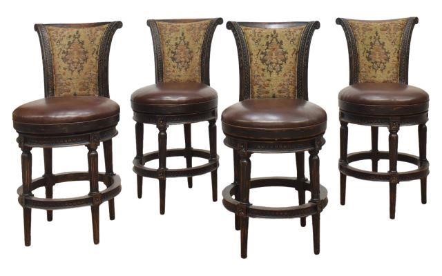(4) LOUIS XVI STYLE UPHOLSTERED