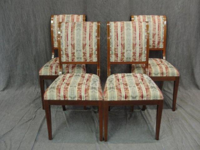 4 Mahogany Dining Chairs. From a