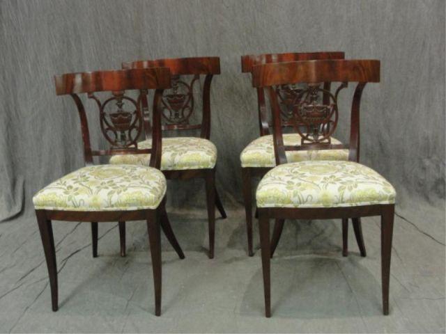 4 Mahogany Neoclassical Style