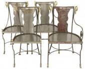 (4) MAISON JANSEN STYLE IRON S