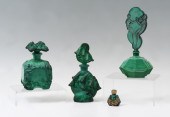 4 MALACHITE GLASS CZECH PERFUM