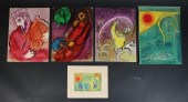 4 MARC CHAGALL LITHOGRAPHS & 1