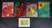 4 MARC CHAGALL LITHOGRAPHS & 1