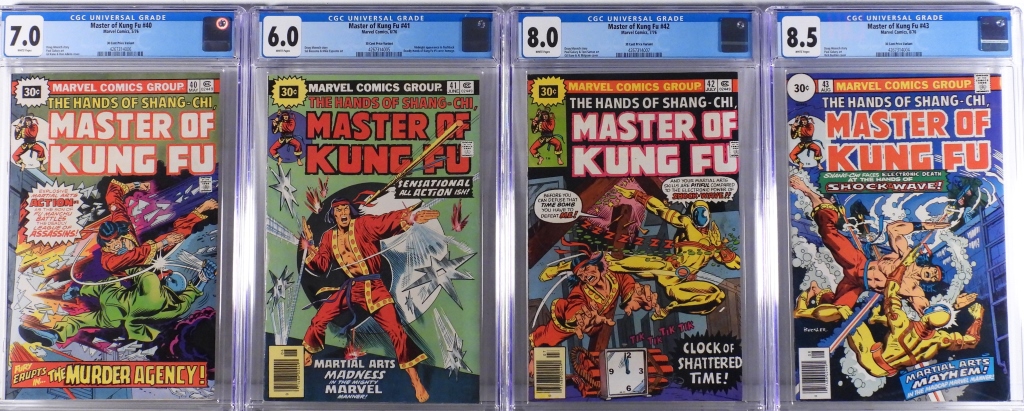 4 MARVEL COMICS MASTER OF KUNG FU