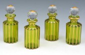 4 MATCHING FRENCH CRYSTAL GREE
