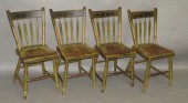 4 MATCHING PLANK SEAT CHAIRSca