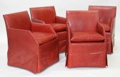 4 MCM MODERN RASPBERRY LEATHER