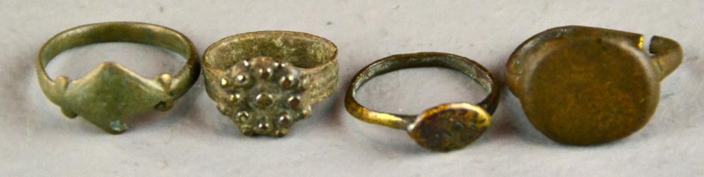 (4) Medieval Bronze RingsTo include