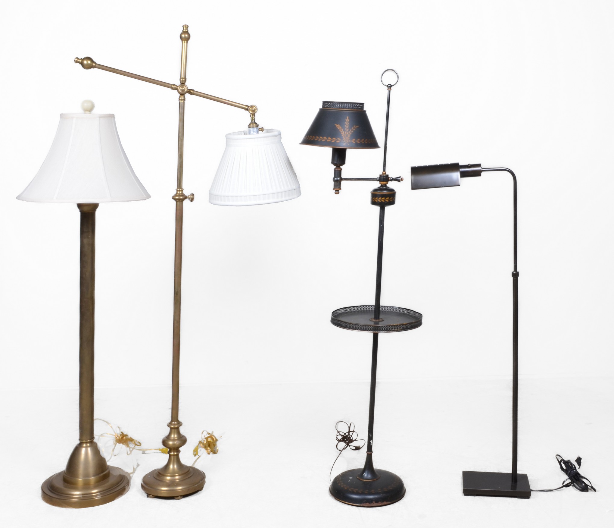 (4) Metal Floor Lamps, (2)