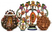 (4) MEXICAN FOLK ART PAINTED P