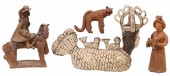 (4) MEXICAN FOLK ART POTTERY F