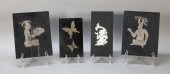 4 MEXICAN WALL PLAQUES LOS CAS