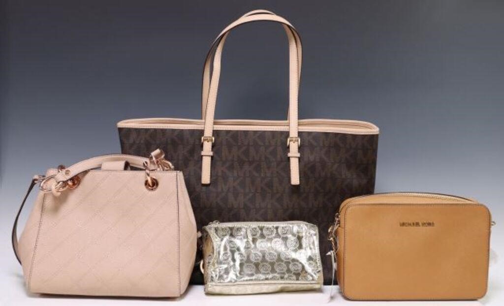 (4) MICHAEL KORS PRINTED CANVAS