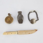 4 MILITIA ITEMS KNIFE, LIGHTER