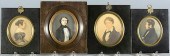 4 MINIATURE PORTRAITSGroup of