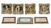 4 MINTON TILES OF THE SEASONS