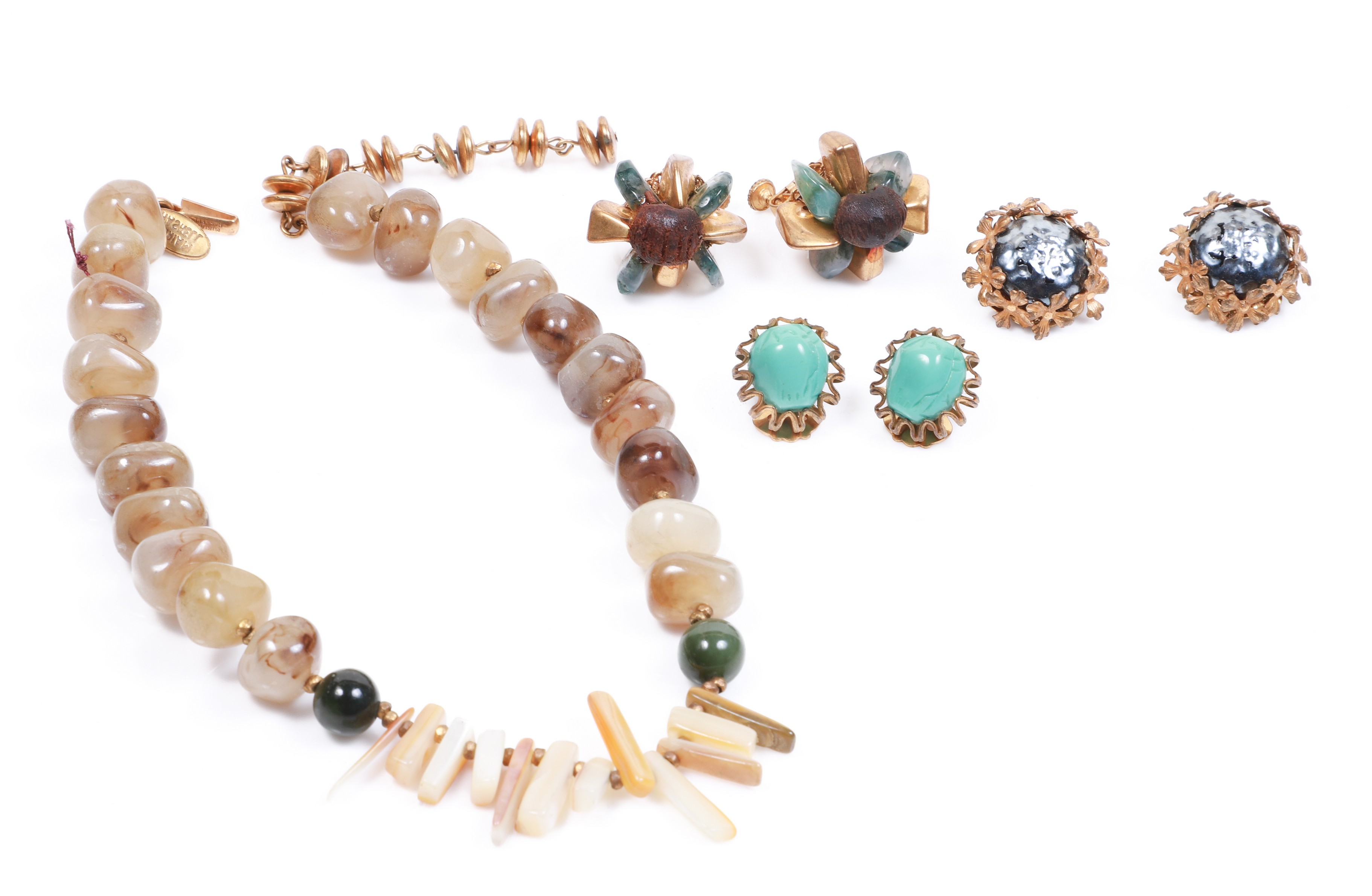 (4) Miriam Haskell necklace and