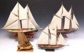 (4) MODEL SAILING SHIPS, BLUEN