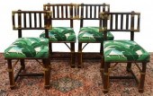 (4) MODERN BAMBOO & RATTAN PAL