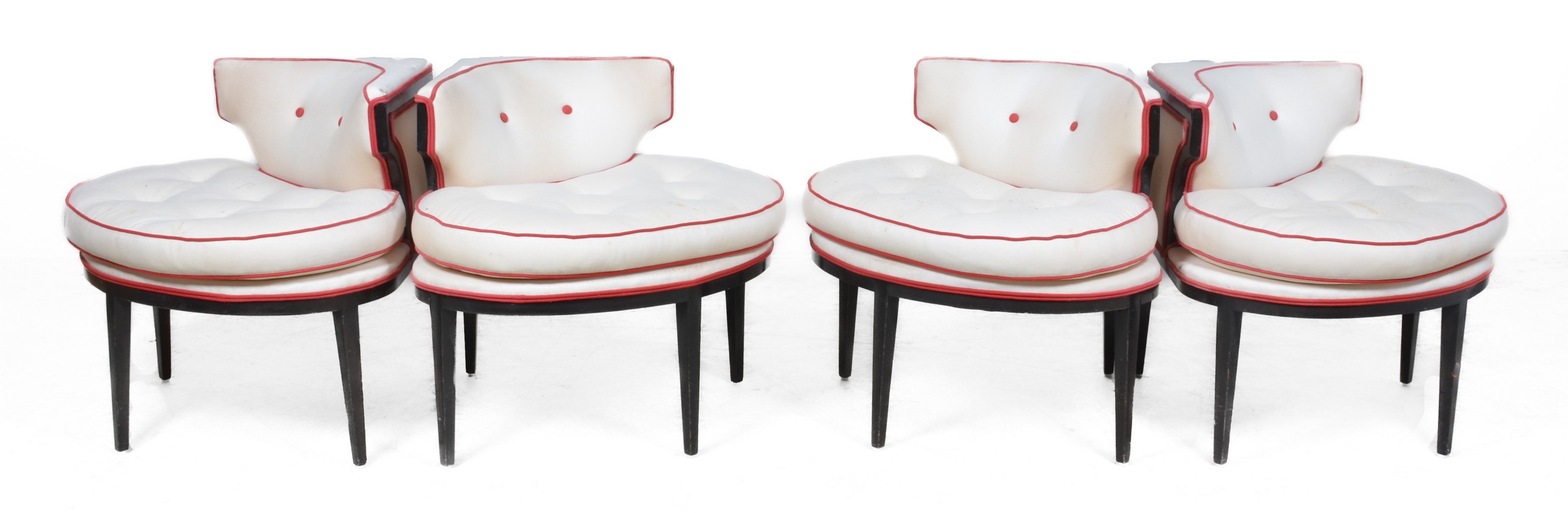 (4) Modern Design ebonized and