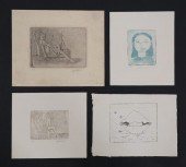 4 MODERN ETCHINGS INCLUDING BA