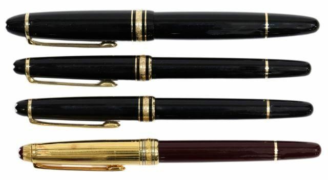 (4) MONTBLANC MEISTERSTUCK PENS &