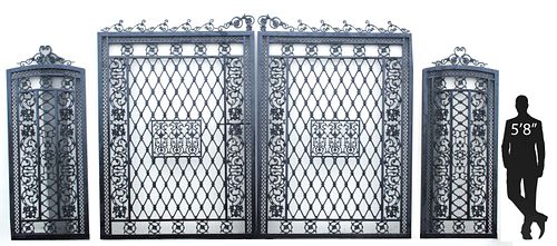 (4) MONUMENTAL CAST IRON