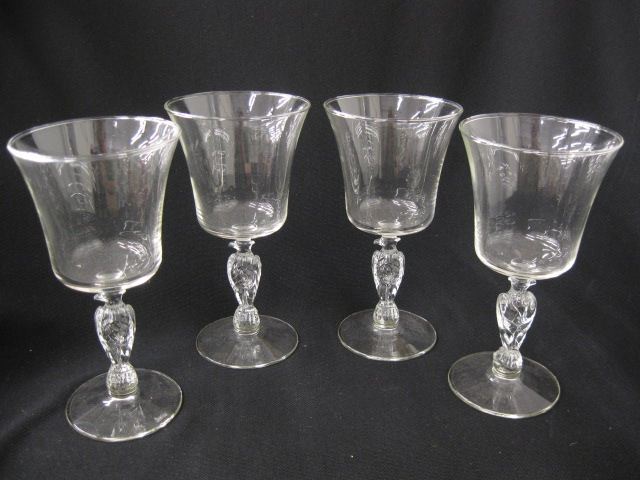 4 Morgantown Figural Crystal