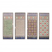 (4) MOROCCAN ZELLIGE MOSAIC PA