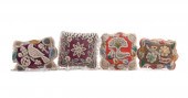 4 NATIVE AMER. BEADED VELVET P