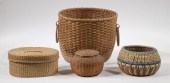 (4) NATIVE AMERICAN BASKETS Gr