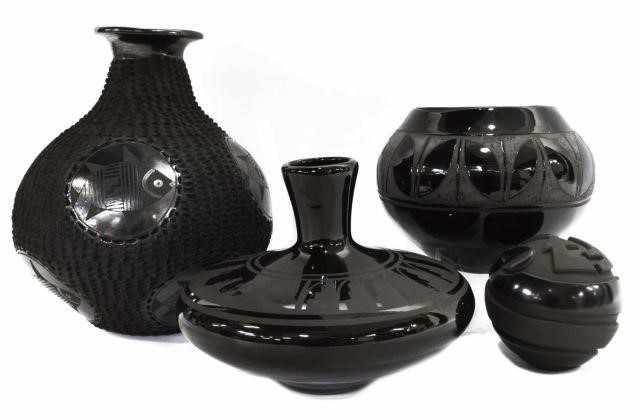 (4) NATIVE AMERICAN BLACK ON