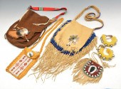 4 NATIVE AMERICAN LEATHER POUC