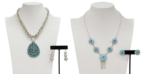 (4) NATIVE AMERICAN STERLING SILVER