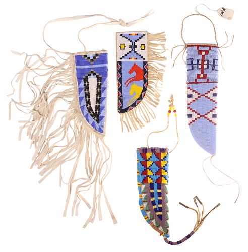 (4) NATIVE AMERICAN STYLE BEADED