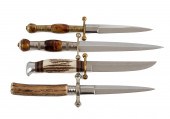 4 NEW GERMAN KNIVES, 2 W/ WOOD