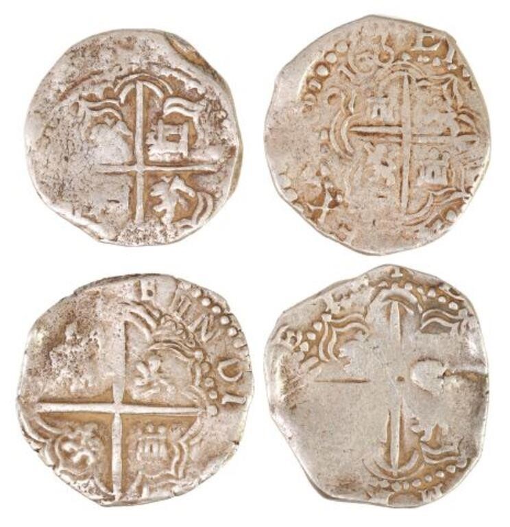 (4) NEW WORLD SPANISH SILVER COB