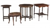 4 OCCASIONAL TABLES Misc. lot