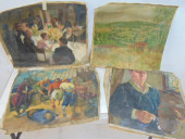 4 OIL PAINTINGS SIGNED A. PROC