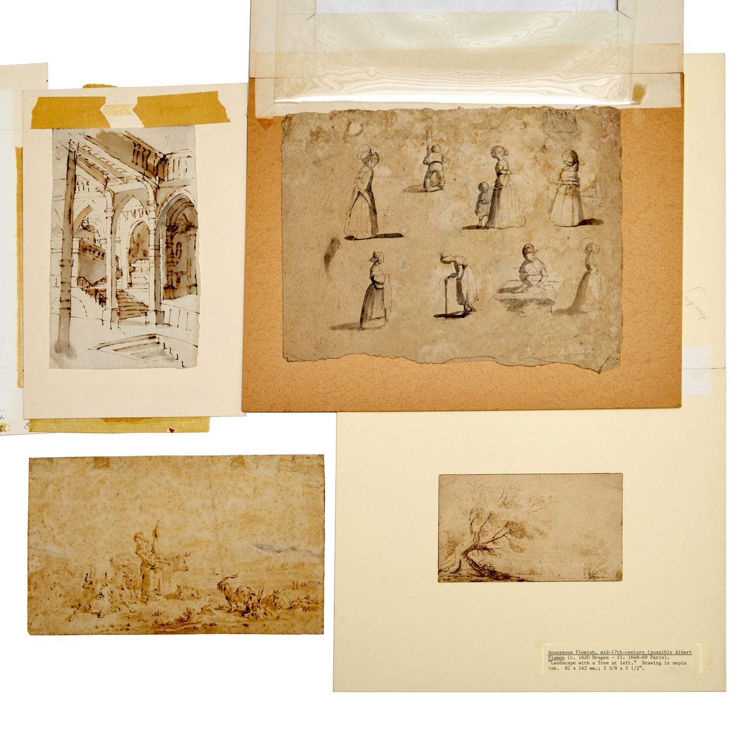 (4) OLD MASTER DRAWINGS, INCL.