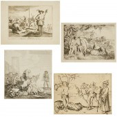(4) OLD MASTER ENGRAVINGS, 15T