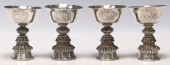 (4) ORNATE TIBETAN SILVER-TONE