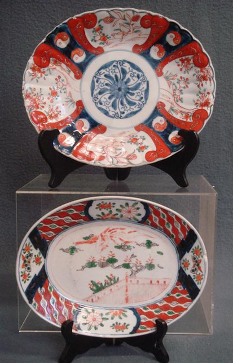 4 oval Imari porcelain plates, 8
