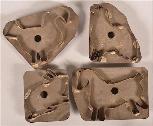 4 PA 19TH CENTURY ANIMAL FORM