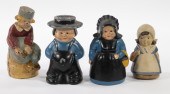 (4) PAINTED METAL FIGURAL STIL