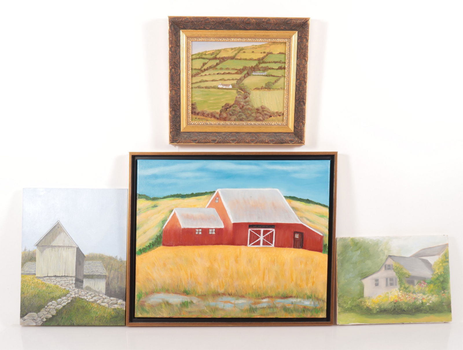 4 PAINTINGS OF