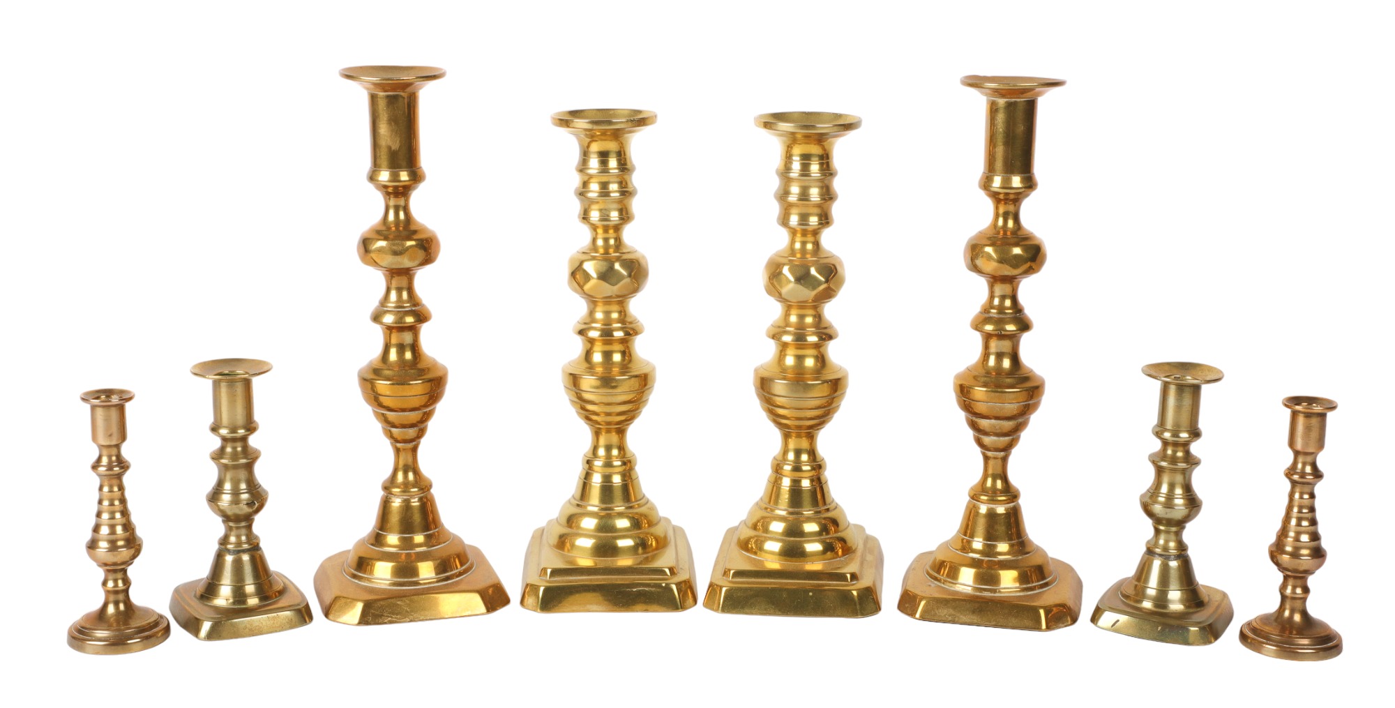 (4) Pair brass push-up