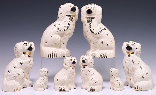 (4 PAIR) ENGLISH STAFFORDSHIRE