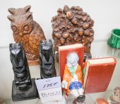 (4) Pair of figural bookends,